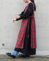 <販売開始 9月19日 金曜日 21:00 〜> INDIGO Tartan Apron Dress / Red・Blue